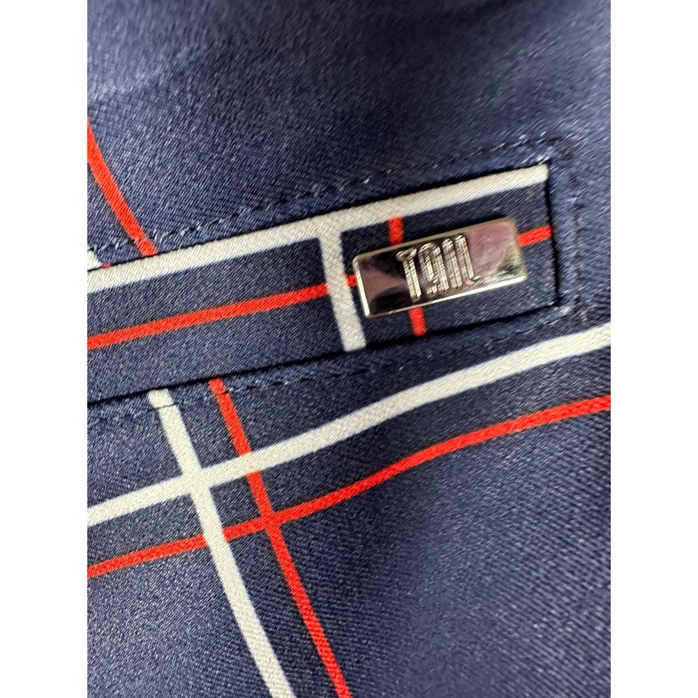 Tail Womens Golf Pants Size 4 Navy Blue Plaid Stretch Pull On Trousers Preppy - Picture 10 of 11